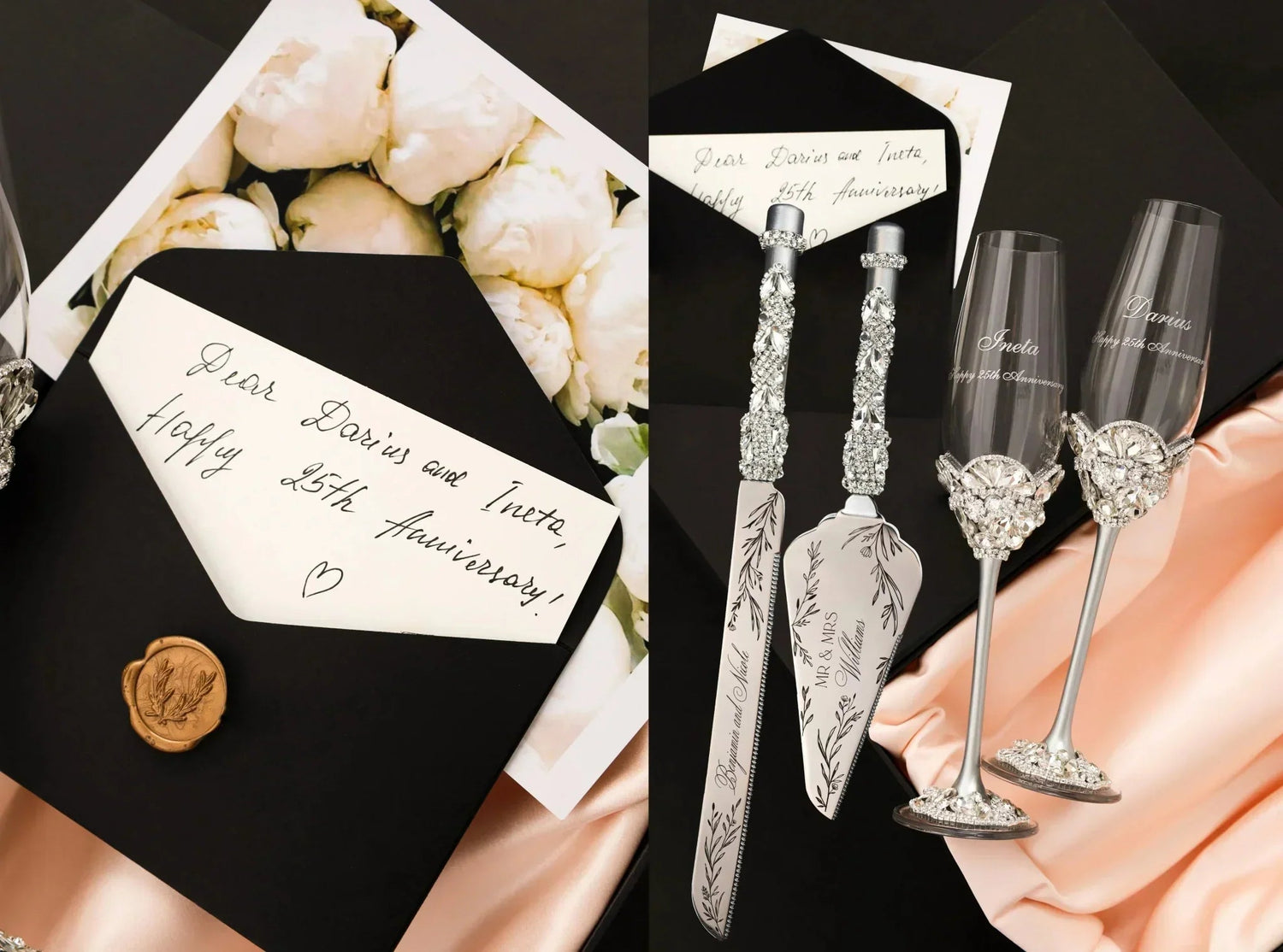 Unique gift ideas for Silver 25th Wedding Anniversary - ELENA HONCH
