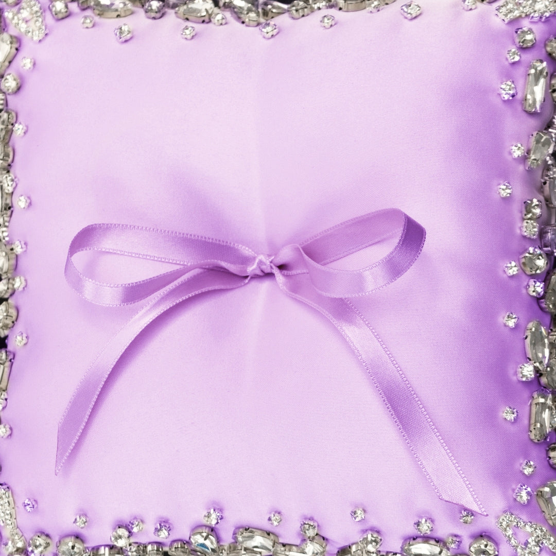 Wedding Pillow For Rings In Lavender