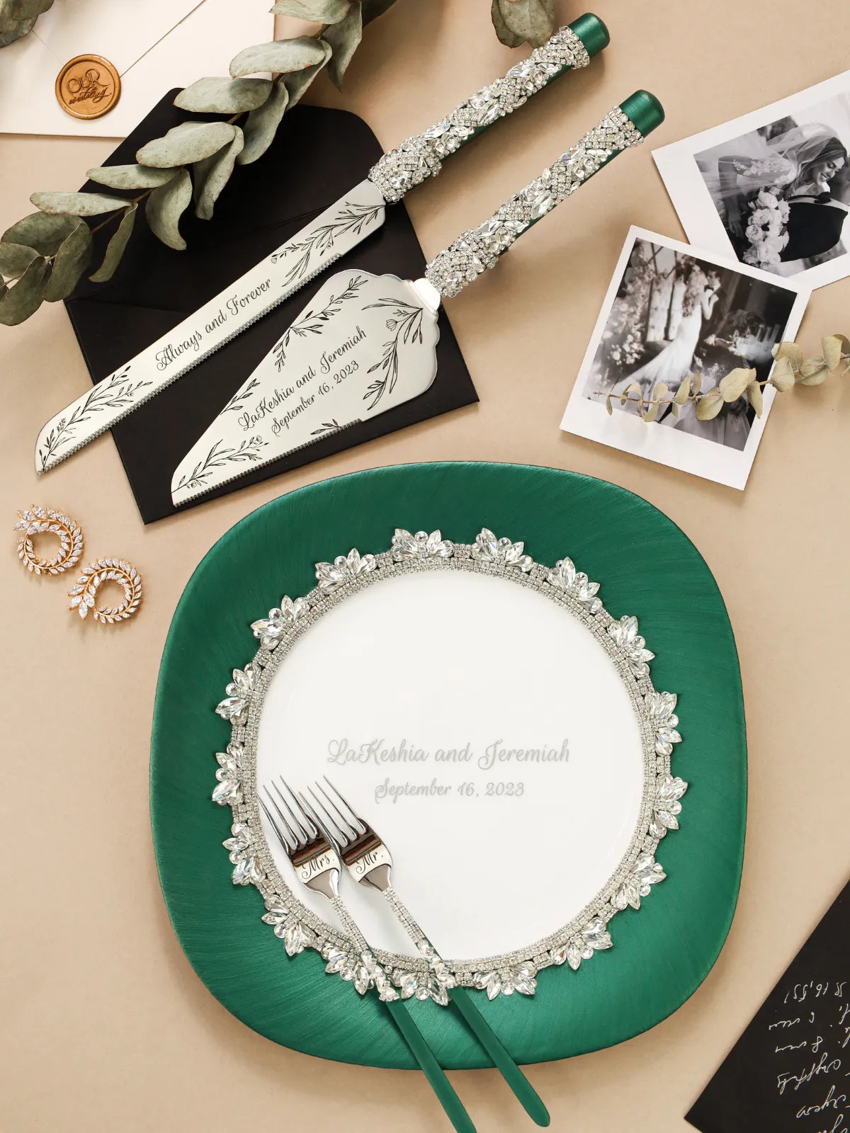 Emerald Set For Cake