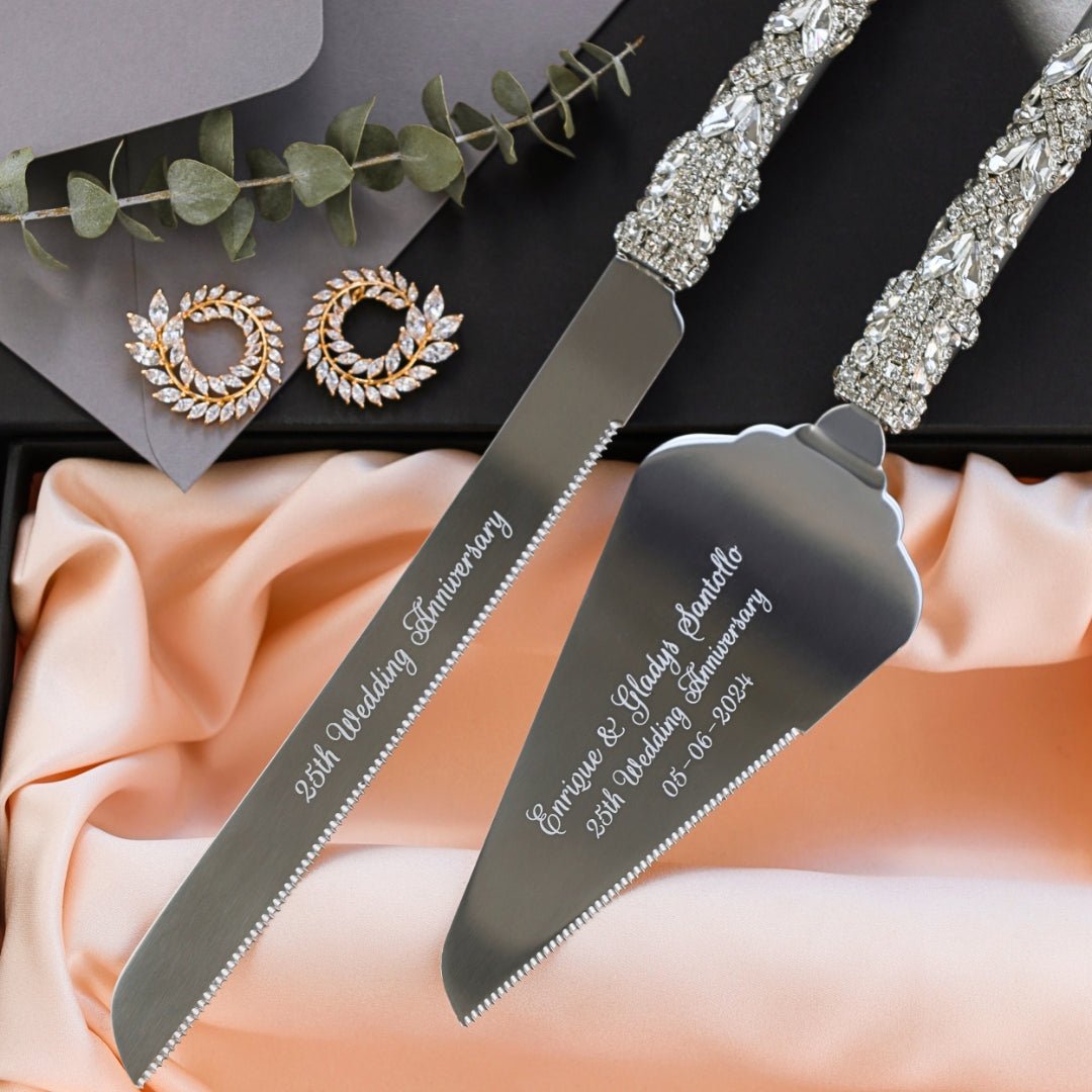 25th Anniversary Silver Cake Set - ELENA HONCH