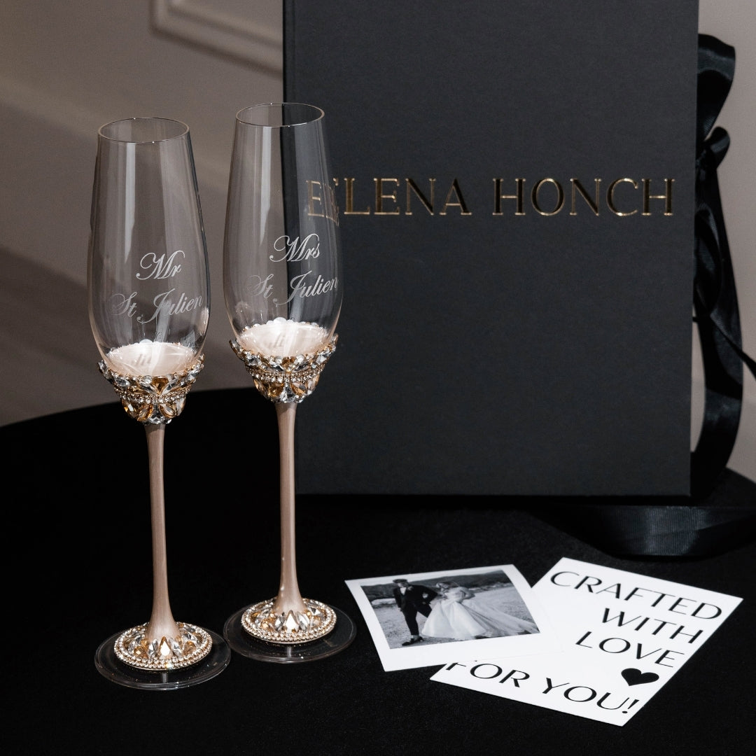 Ivy Flutes Ivory & Gold