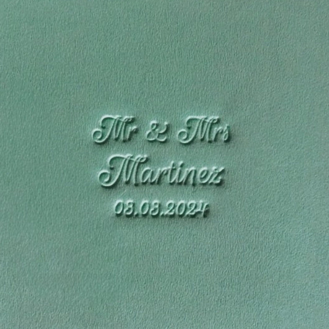 Personalized Anniversary Photo Album in Sage Green