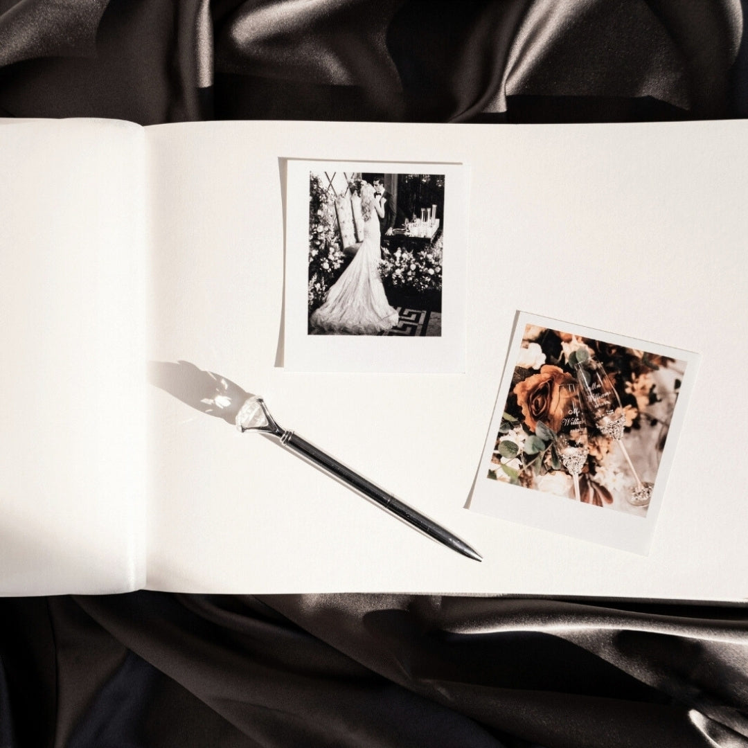 Personalized Anniversary Photo Album in Sage Green
