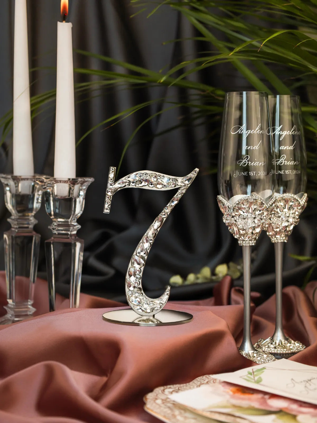 Table Numbers Silver