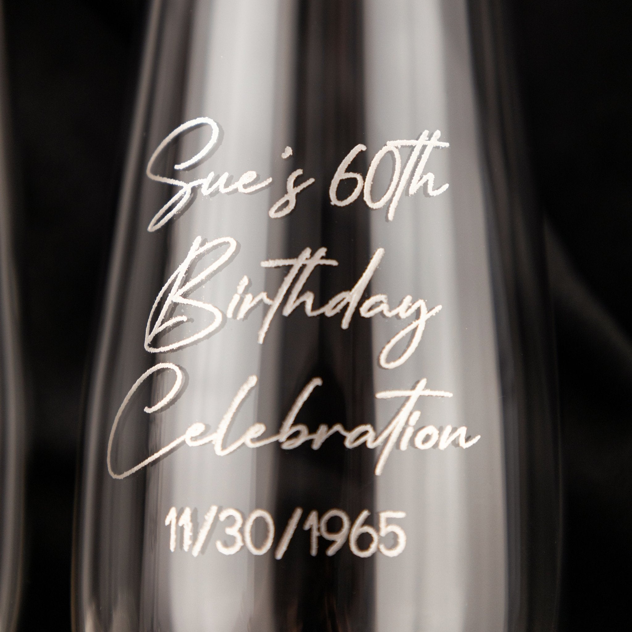 60th Anniversary Blossom Glasses & Cake Set Ivory With Pearls - ELENA HONCH