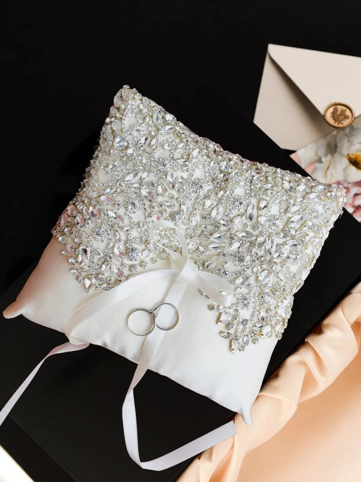 Wedding Pillow For Rings In Ivory
