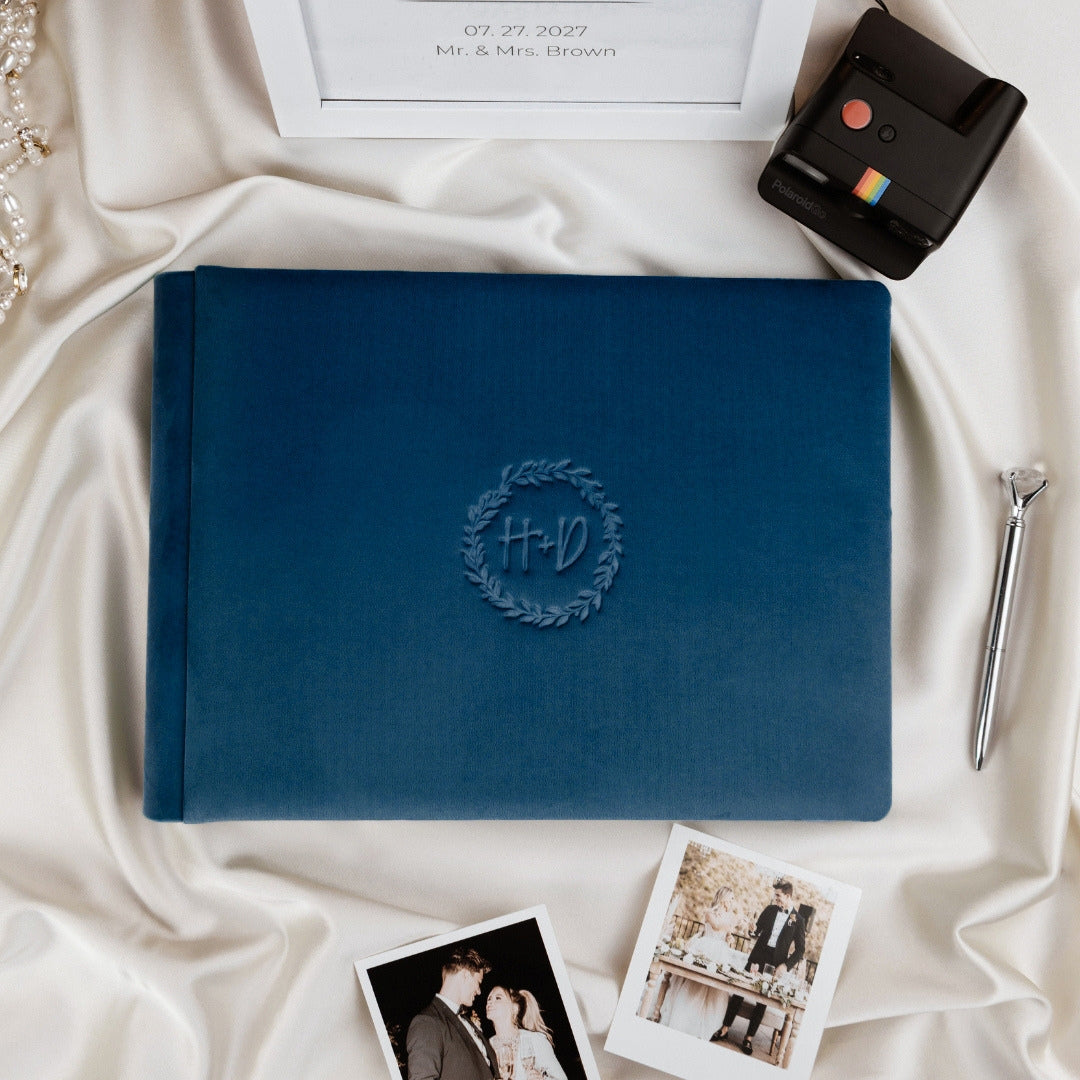 Guest Book in Navy Blue
