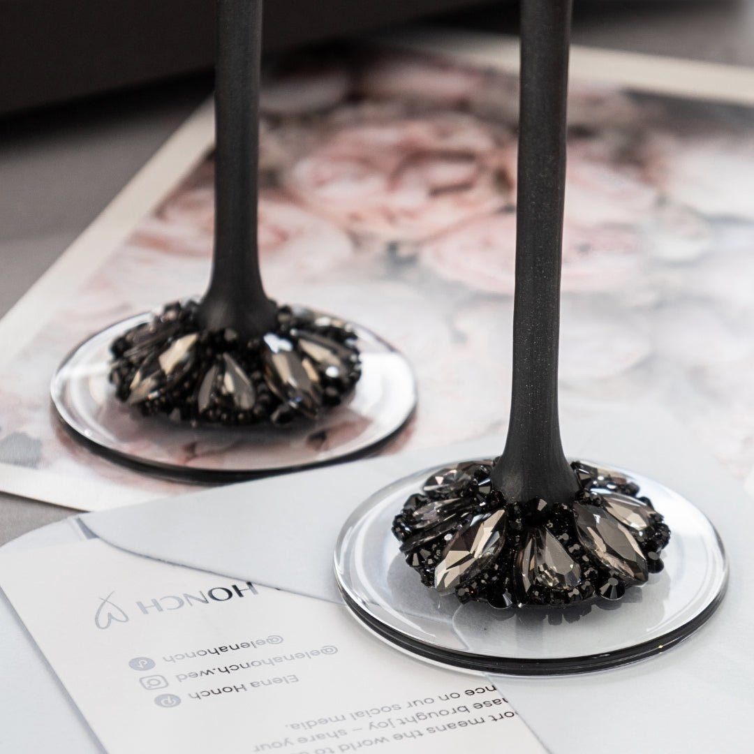 Blossom Set Gothic in Black - ELENA HONCH