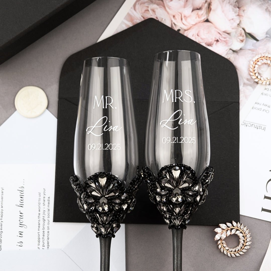 Blossom Set Gothic in Black - ELENA HONCH