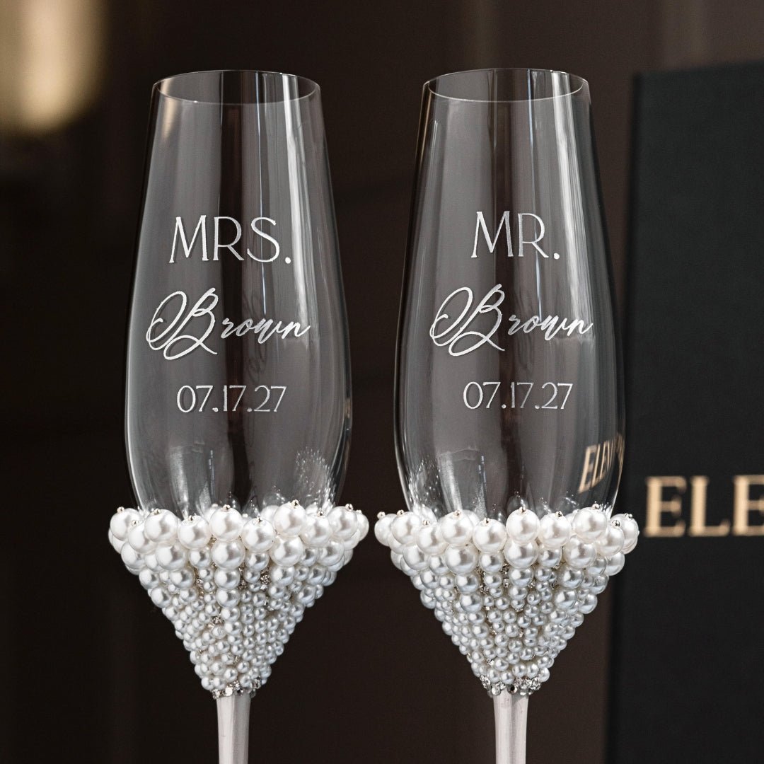 Coastal White Pearl Flutes - ELENA HONCH