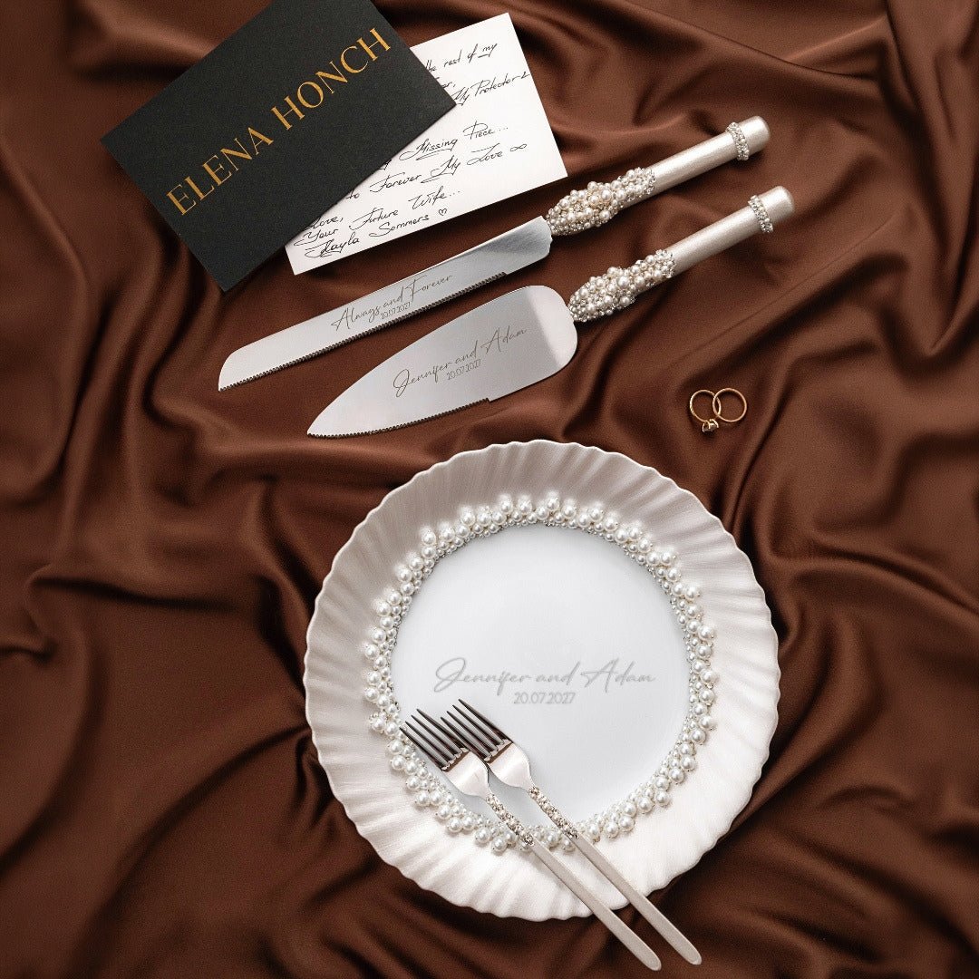 Coastal White Pearl Set with pillow - ELENA HONCH