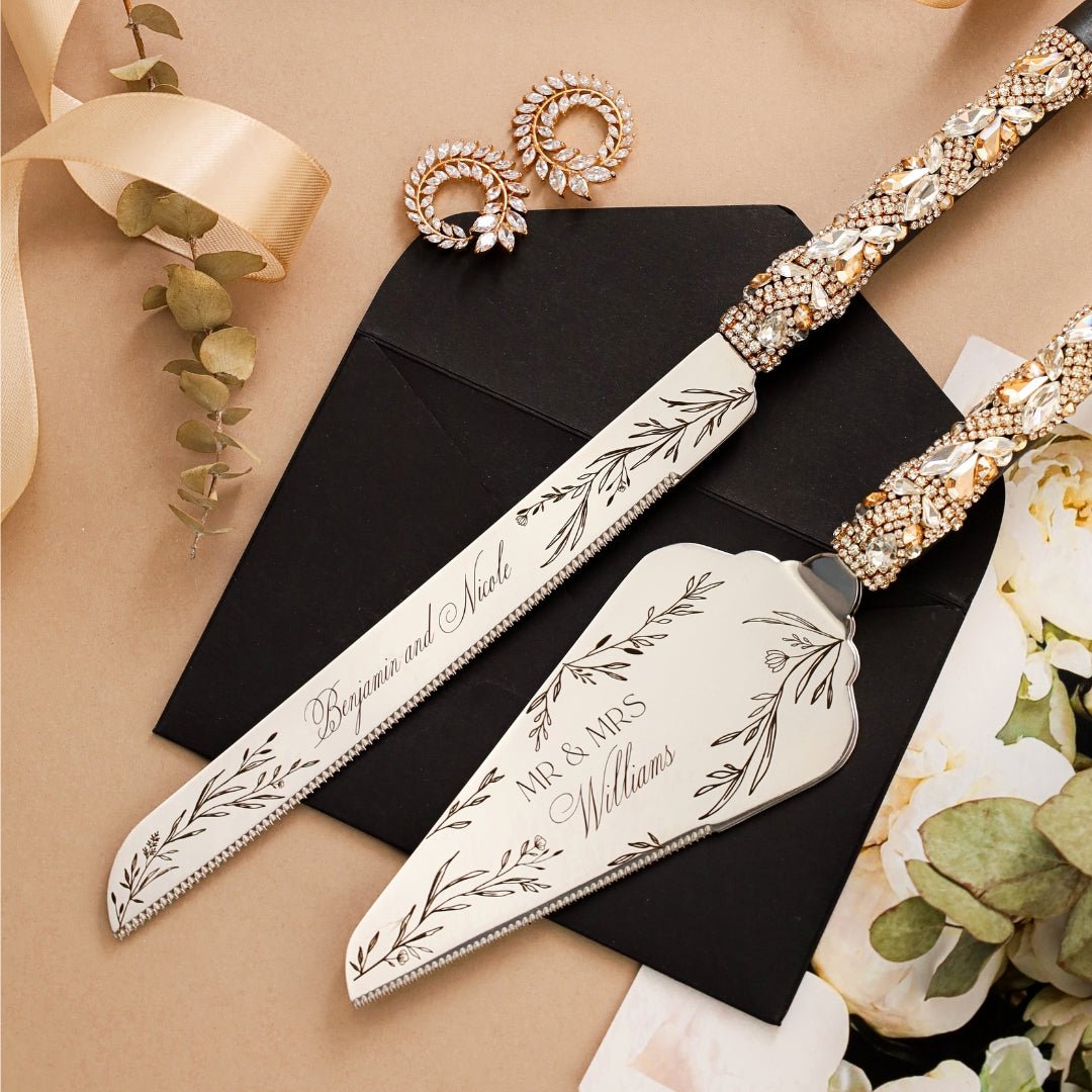 Floral Black & Gold Cake Set - ELENA HONCH