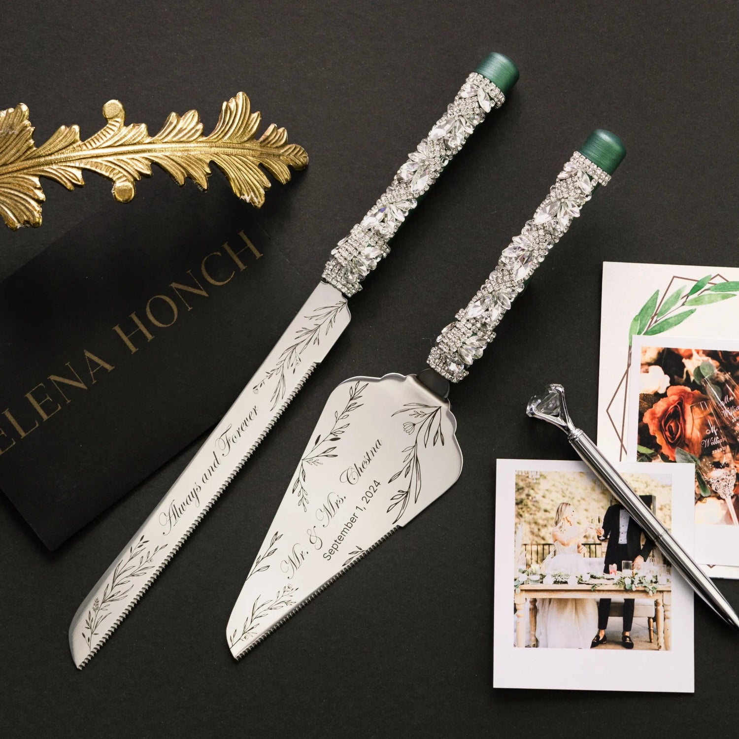 Floral Emerald Cake Set - ELENA HONCH