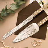 Floral Ivory & Gold Cake Set - ELENA HONCH