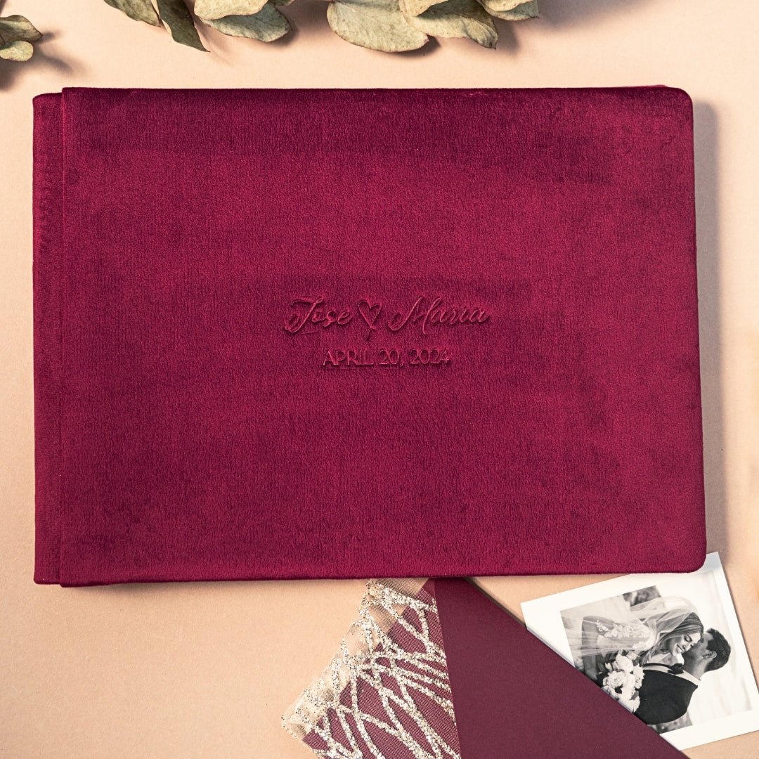 Guestbook in burgundy - ELENA HONCH