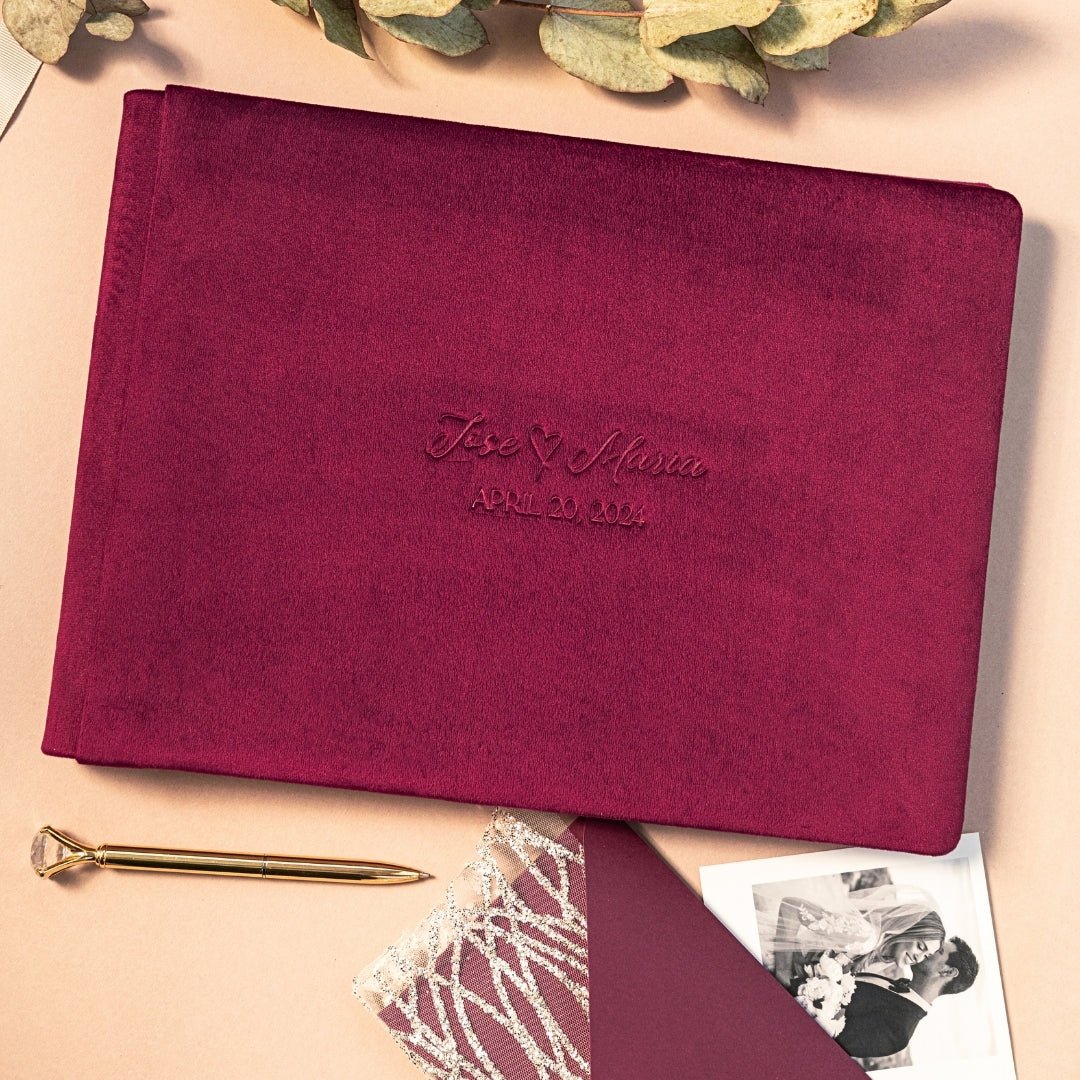 Guestbook in burgundy - ELENA HONCH