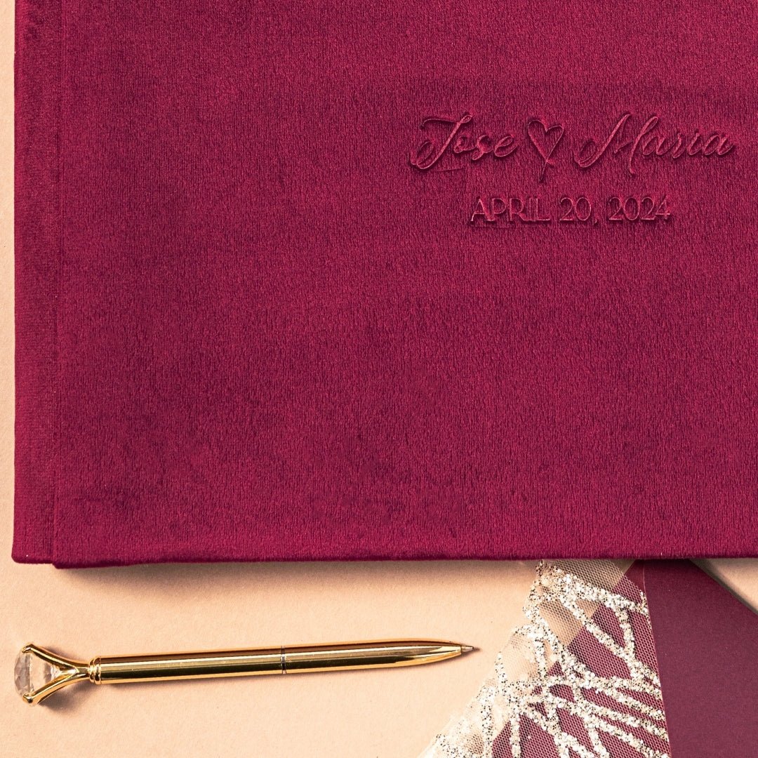 Guestbook in burgundy - ELENA HONCH