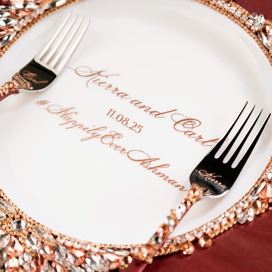 Ivy Flutes & Set for cake in Burgundy - ELENA HONCH