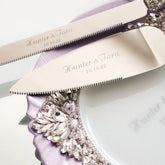 Lavender Flutes & Cake Set with Velvet Guestbook - ELENA HONCH