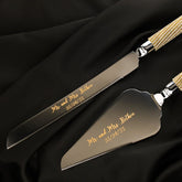 Personalized Flutes & Cake Set in Gold - ELENA HONCH
