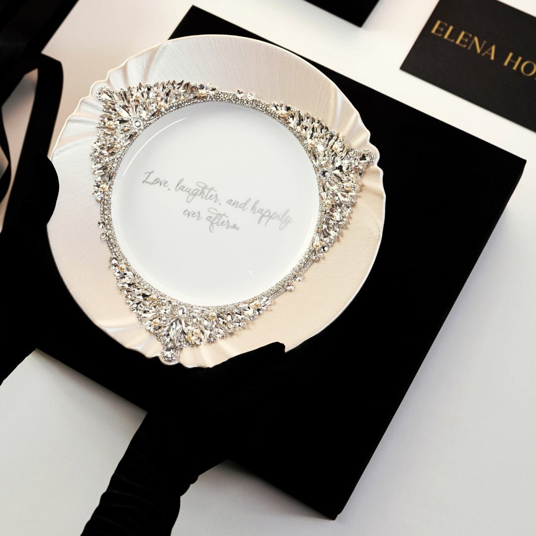 Plate And Forks Ivory with Pearls - ELENA HONCH