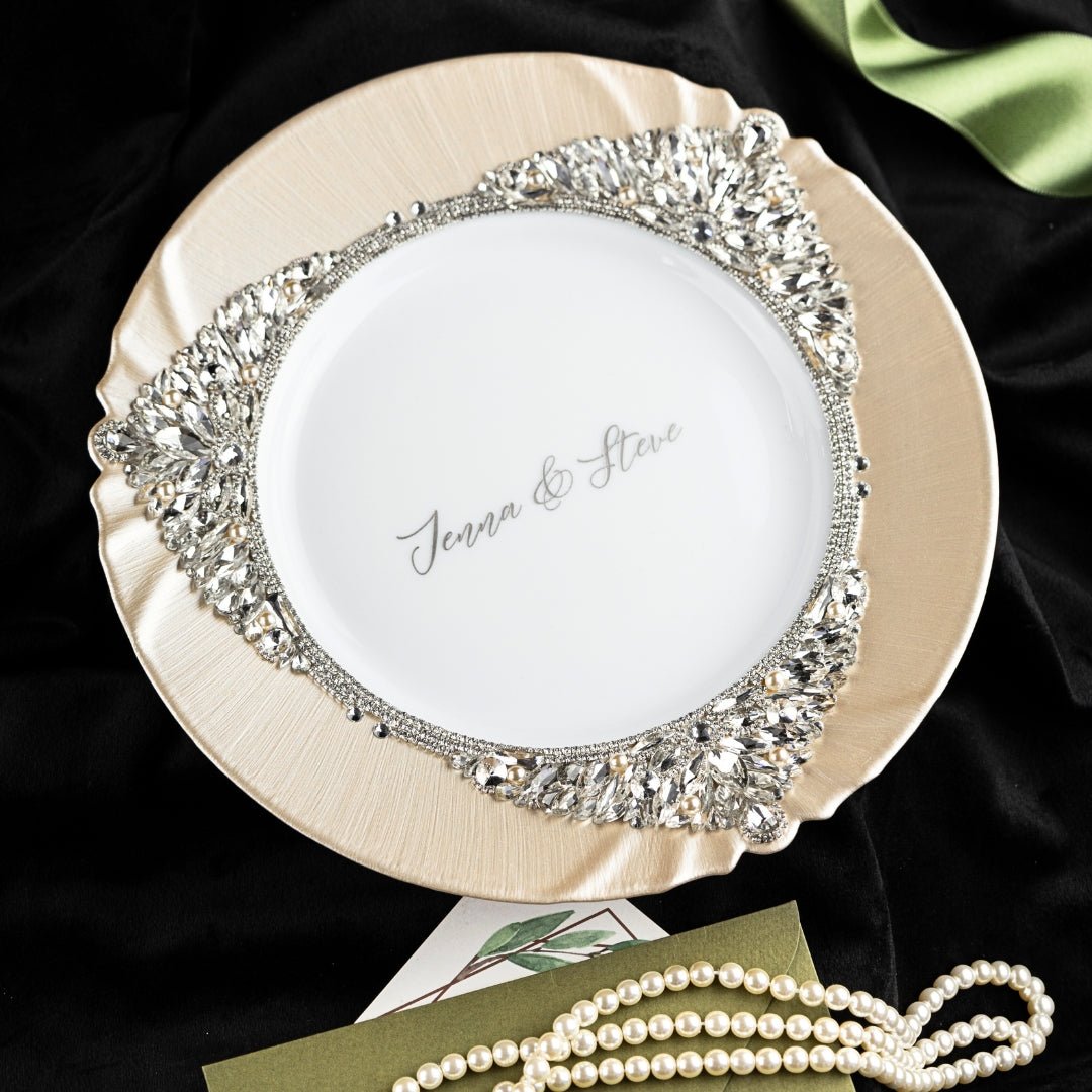Plate And Forks Ivory with Pearls - ELENA HONCH