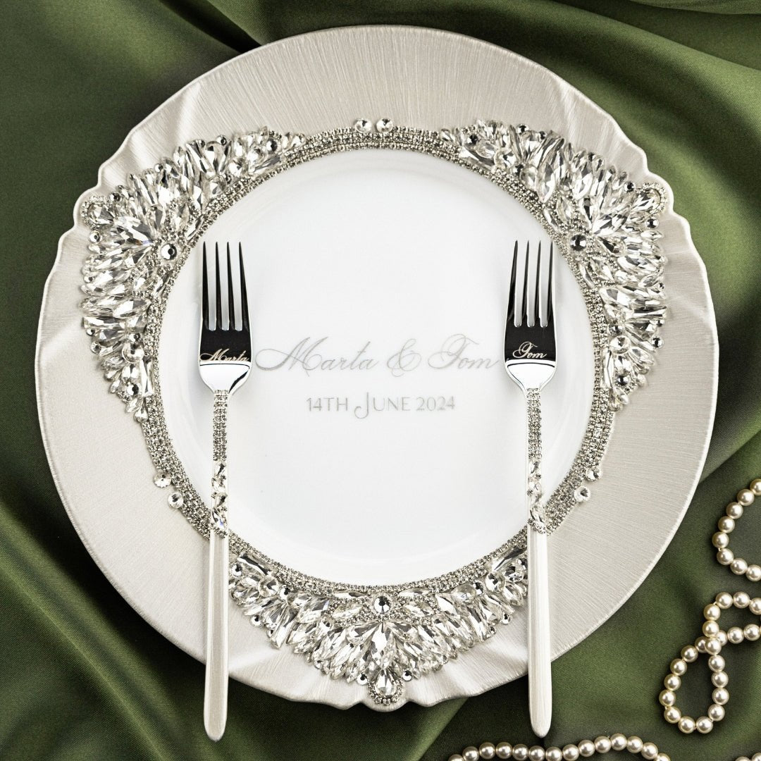 Plate And Forks White Set - ELENA HONCH