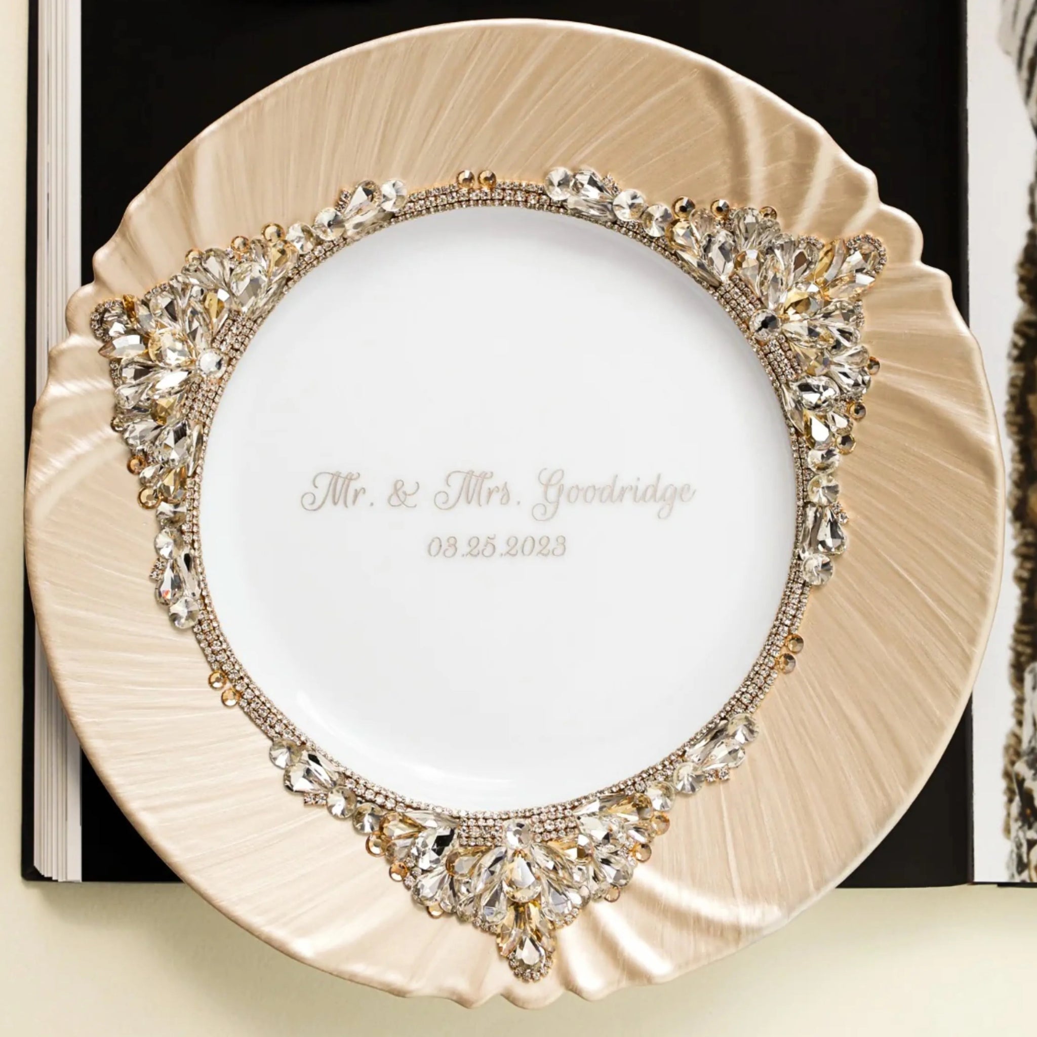 Plate Ivory & Gold - ELENA HONCH