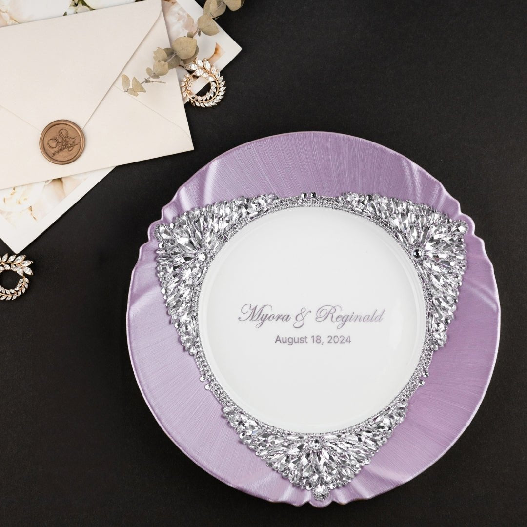 Porcelain Plate in Lavender - ELENA HONCH