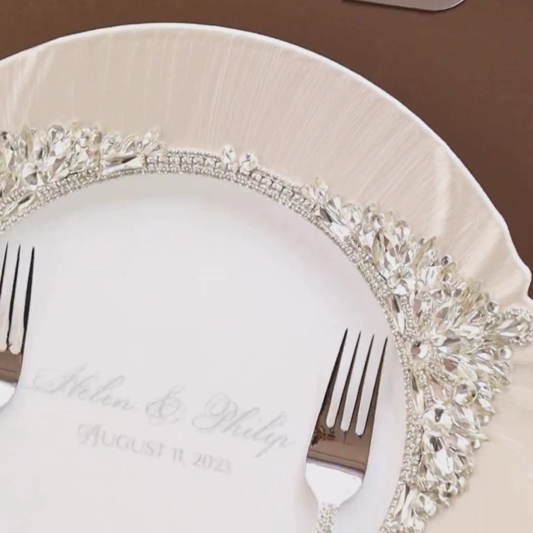Plate And Forks Ivory Set