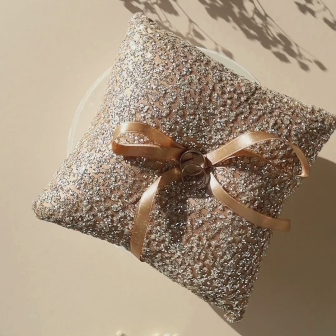 Wedding Pillow For Rings Champagne
