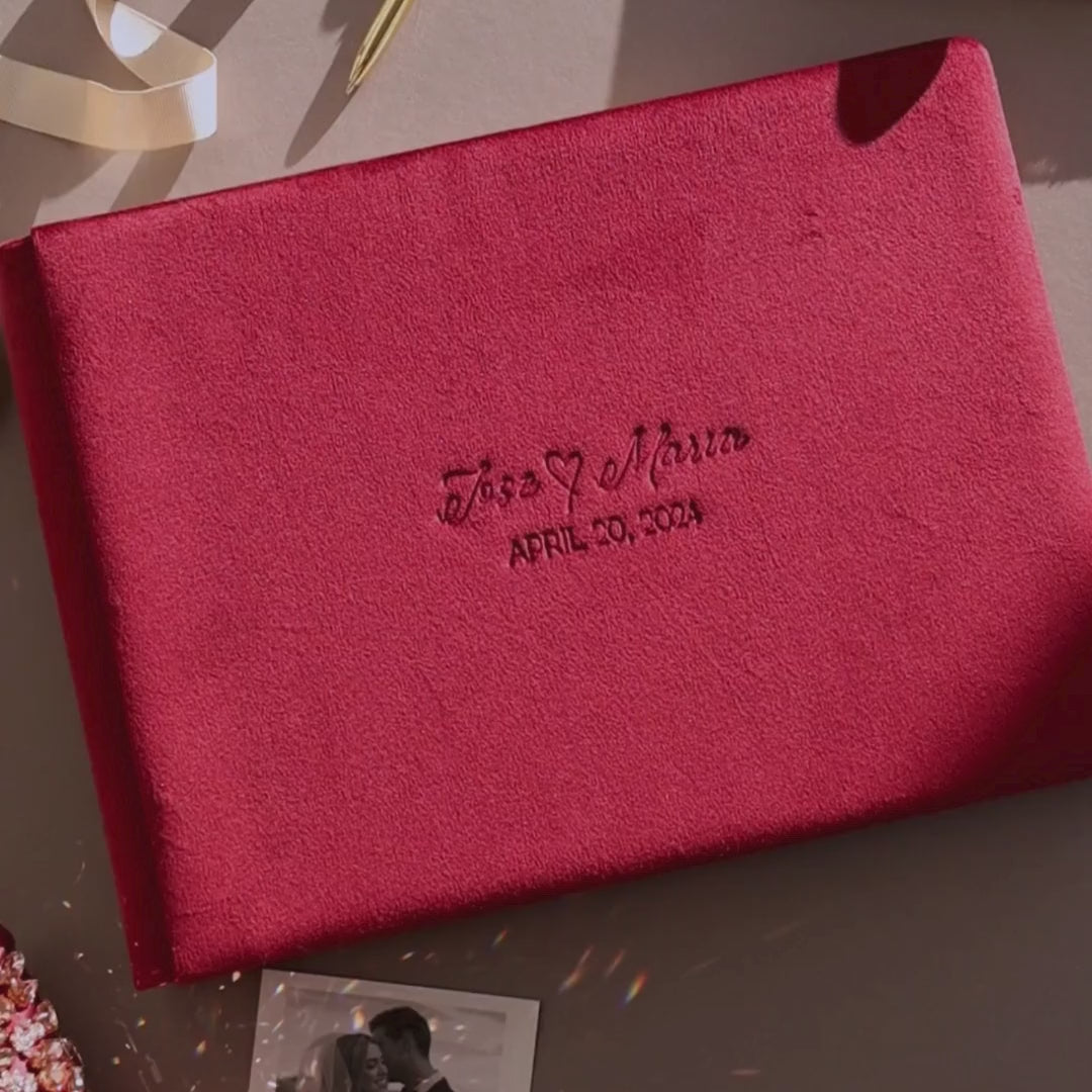 Guest Book in Burgundy