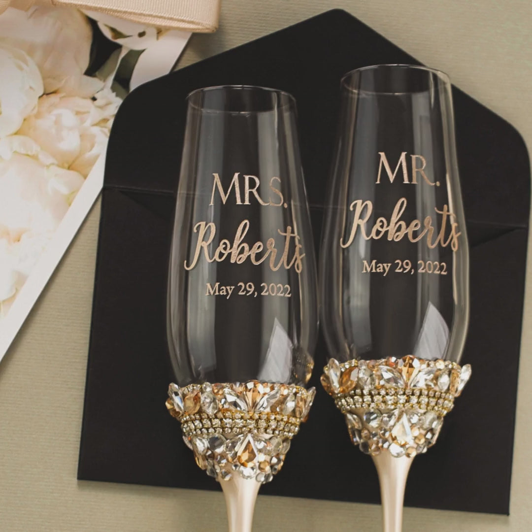 Ivy Flutes Ivory & Gold