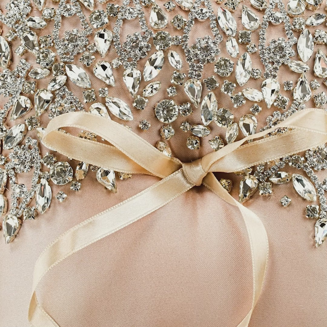 Wedding Pillow For Rings In Champagne
