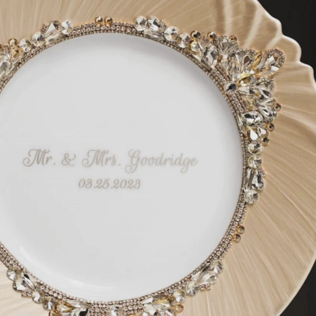 Plate Ivory & Gold