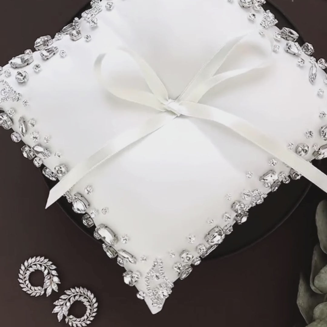 Wedding Pillow For Rings In White