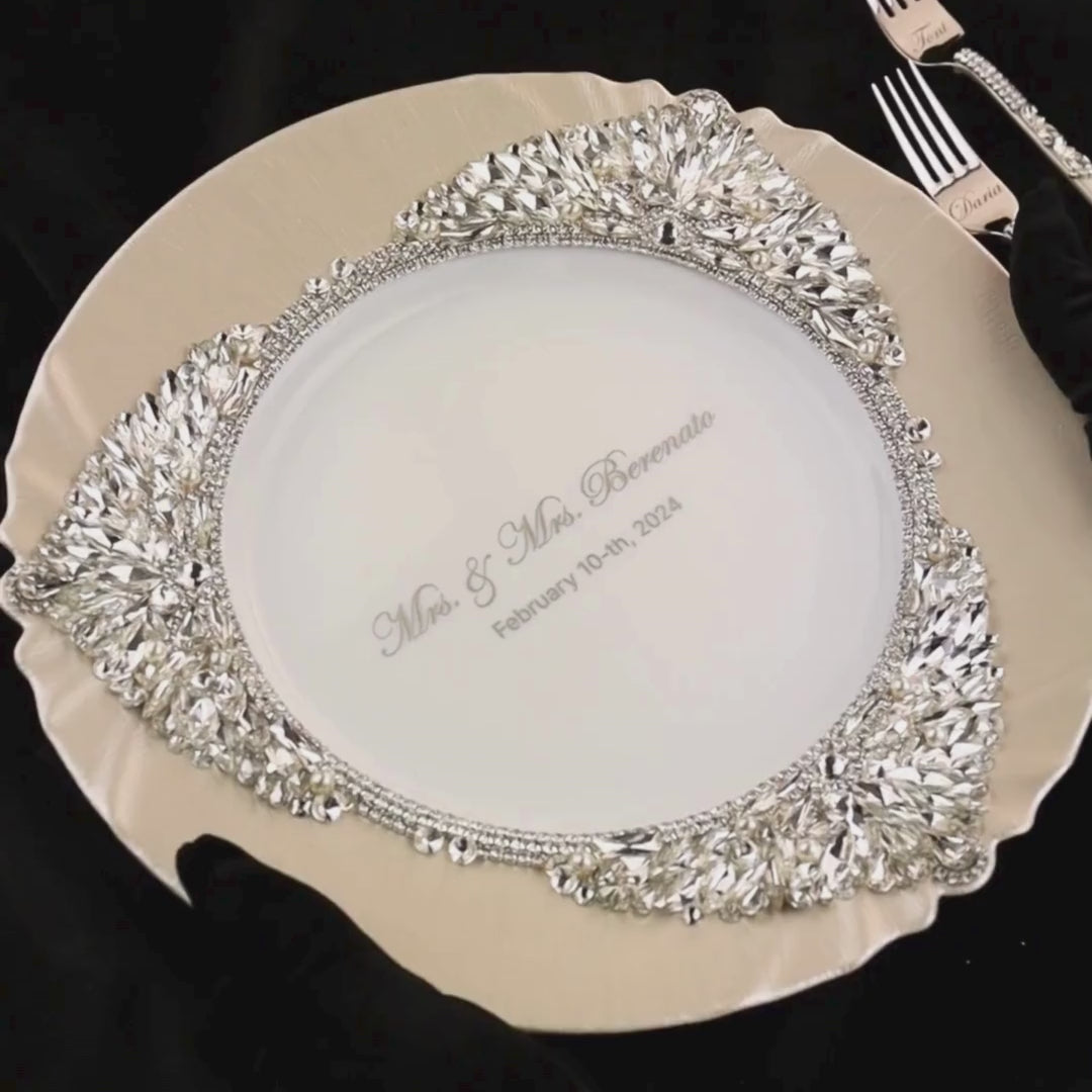 Plate And Forks Ivory Set