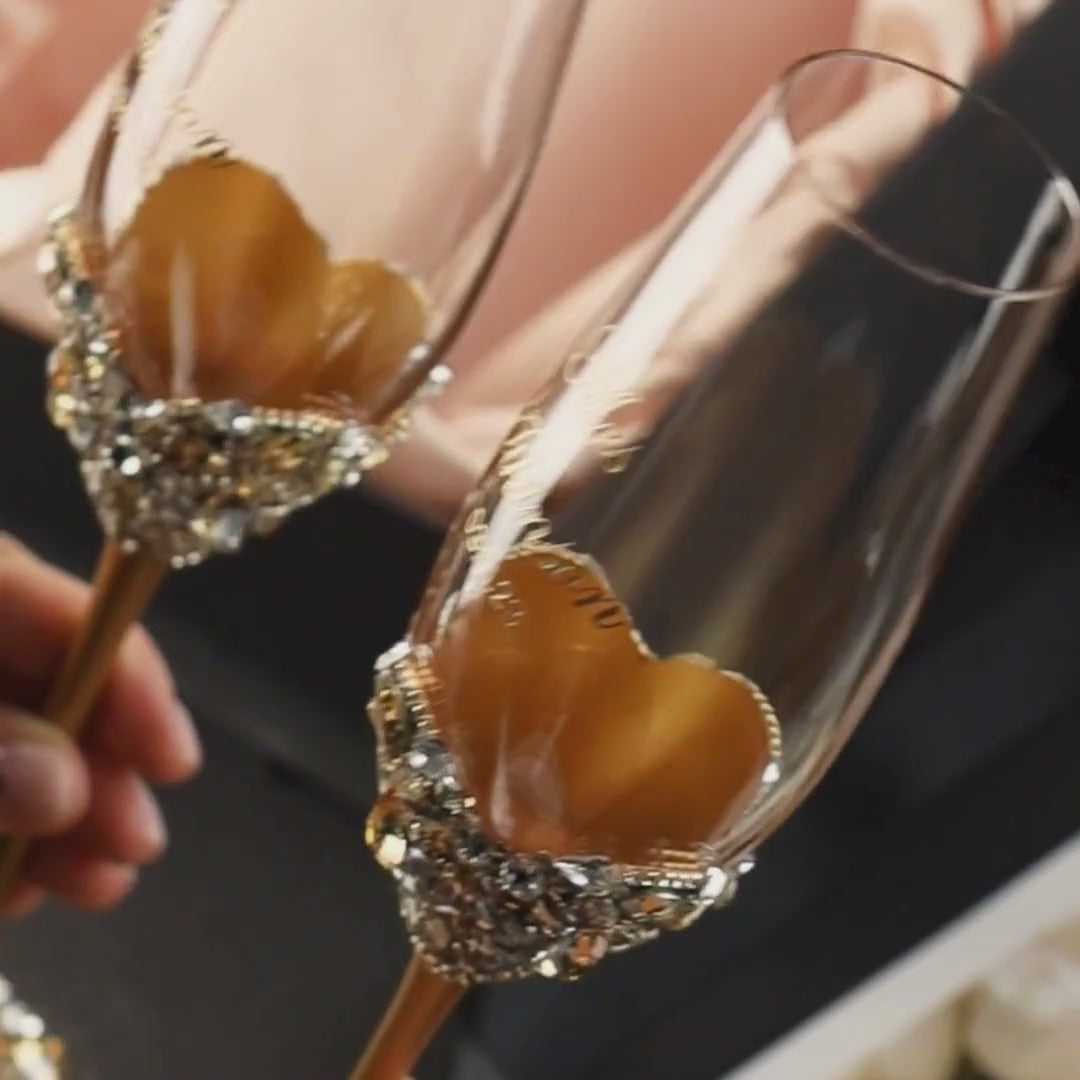 50th Anniversary Blossom Flutes Gold