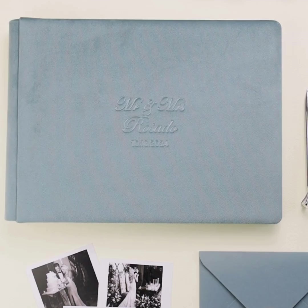 Guest Book in Dusty Blue