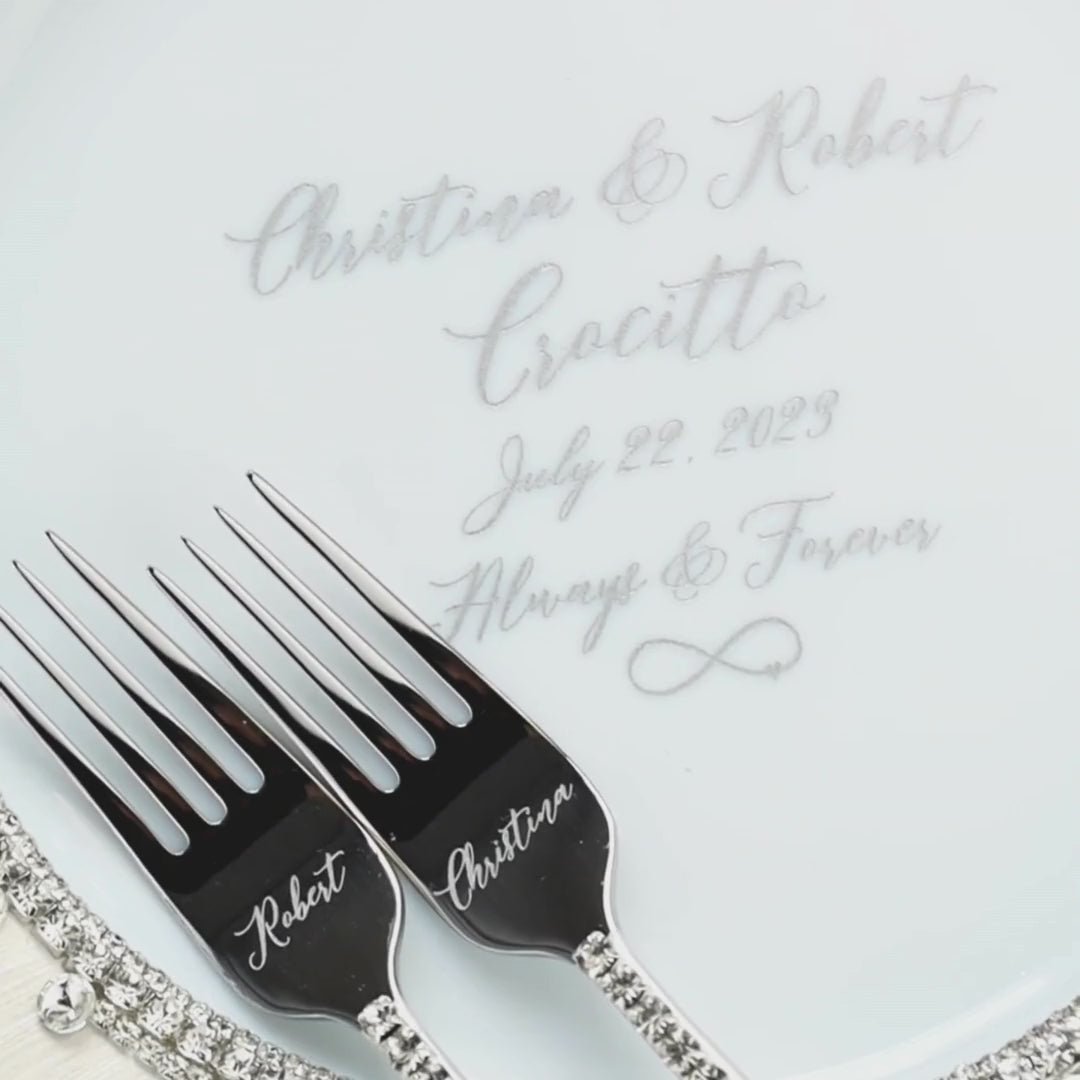 Plate And Forks White Set