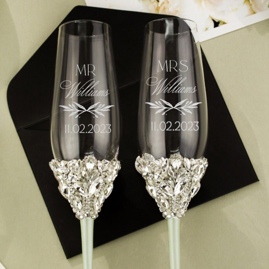 Ruta Flutes & Cake Set in Eucalyptus Color - ELENA HONCH