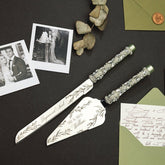 Ruta Flutes & Cake Set in Eucalyptus Color - ELENA HONCH