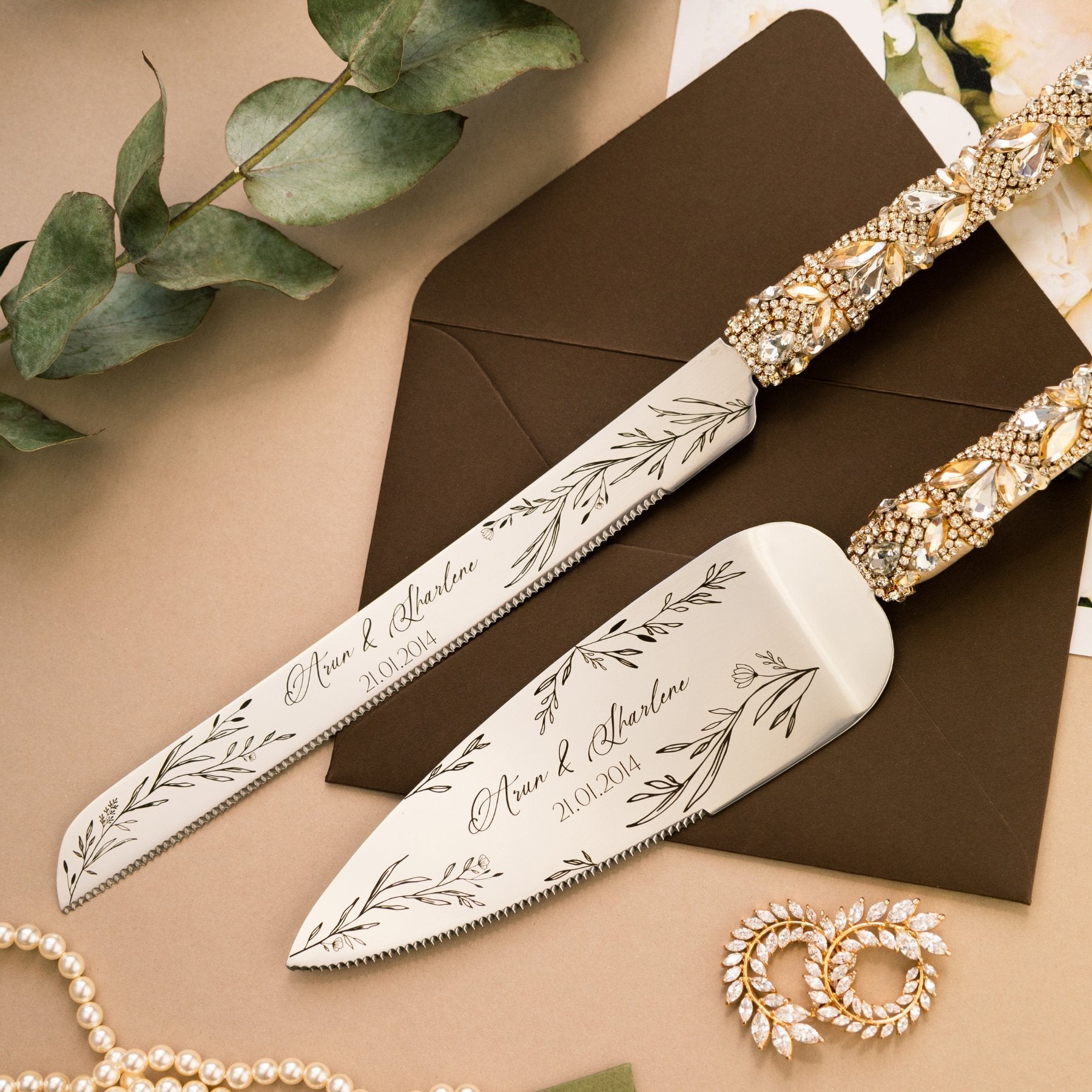 Ruta Ivory & Gold Set with pillow - ELENA HONCH