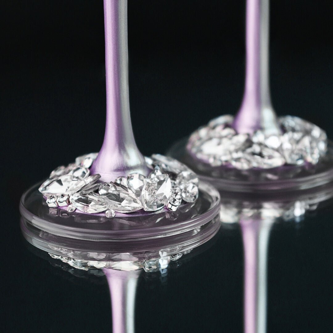 Ruta Lavender flutes & Cake set with Pillow - ELENA HONCH