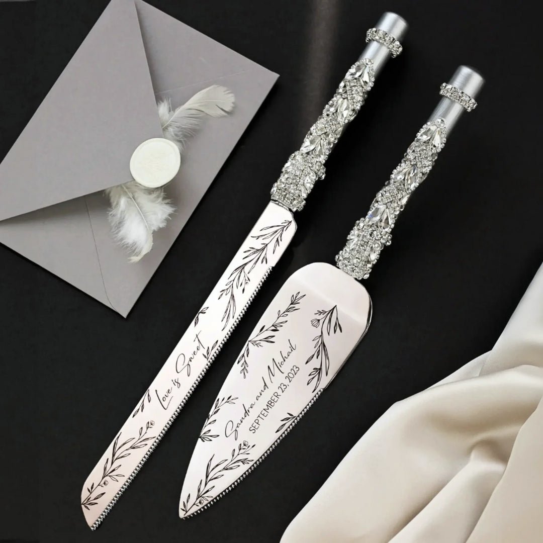 Ruta Silver Flutes & Cake Cutting Set - ELENA HONCH