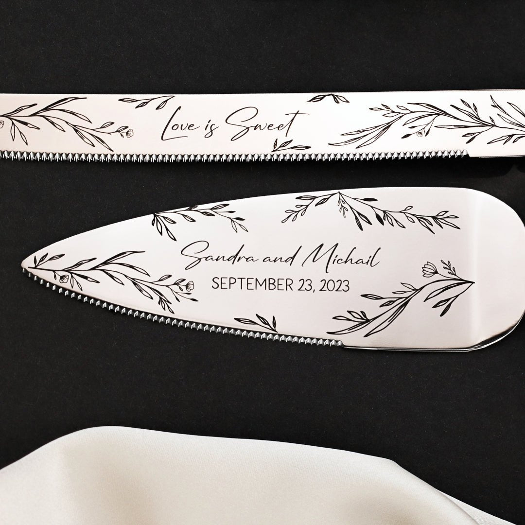 Ruta Silver Flutes & Cake Cutting Set - ELENA HONCH