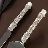 Ruta White Toasting Glasses & Cake Cutting Set - ELENA HONCH