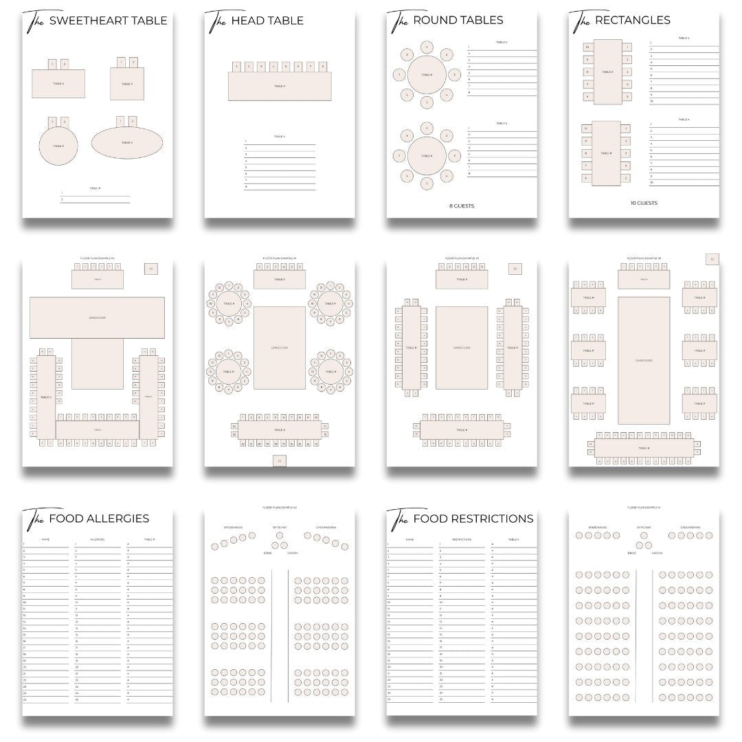 Seating Chart Template - ELENA HONCH