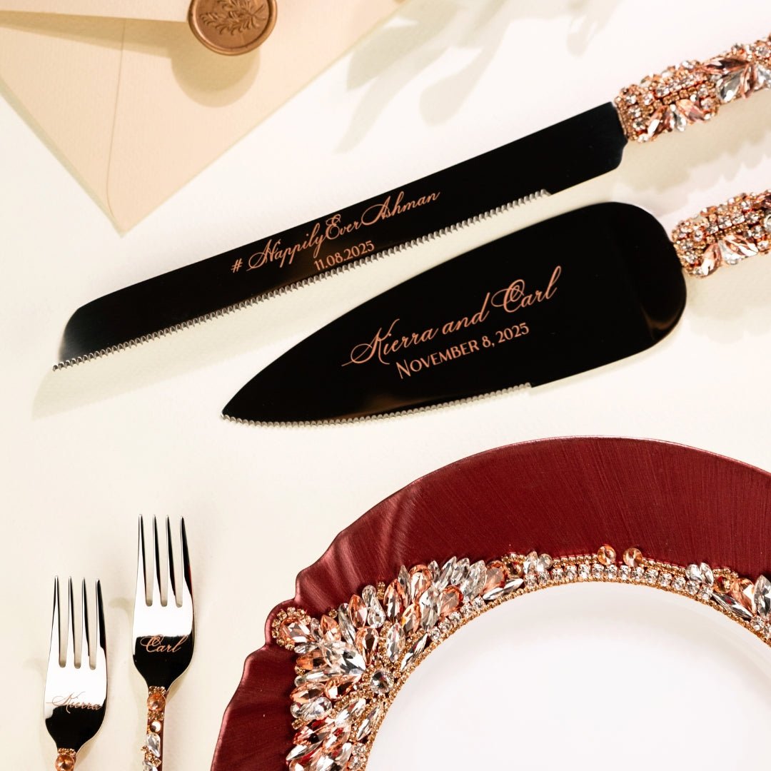 Set for cake in Burgundy - ELENA HONCH