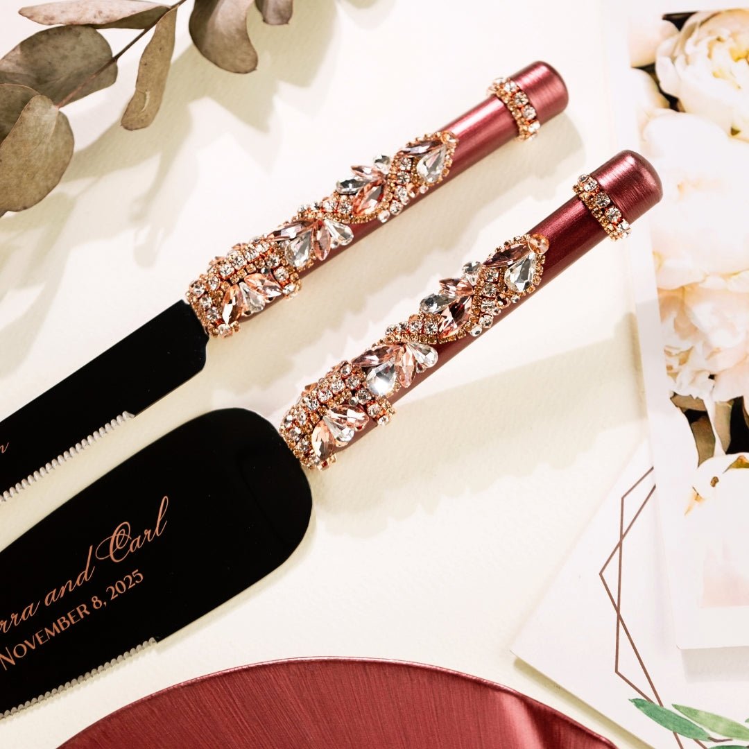 Set for cake in Burgundy - ELENA HONCH